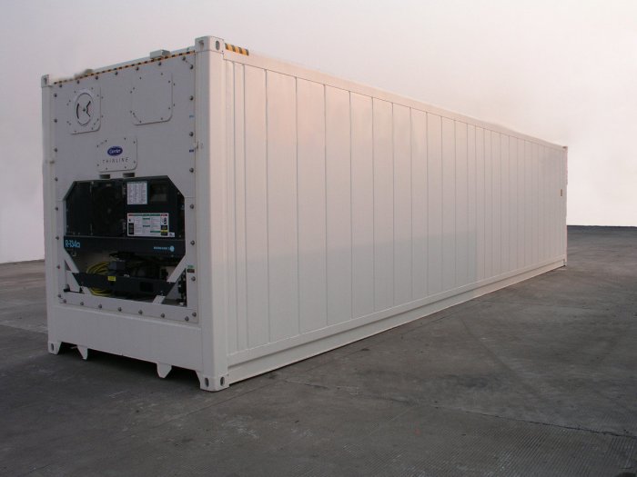 Рефрижераторный контейнер 40 футов с подвесами для полутуш 2001 года выпуска